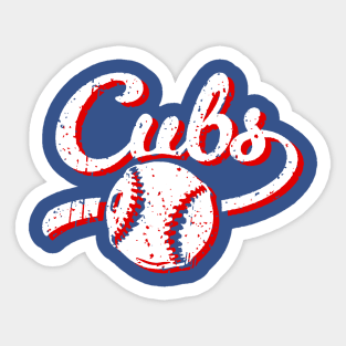 Retro Cubs Sticker